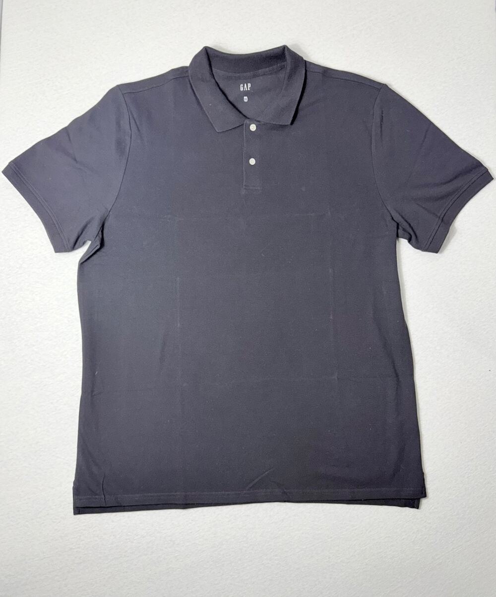Gap Men's Lightweight & Breathable Waffle-Like Textured Pique Polo Black Sz 2XL